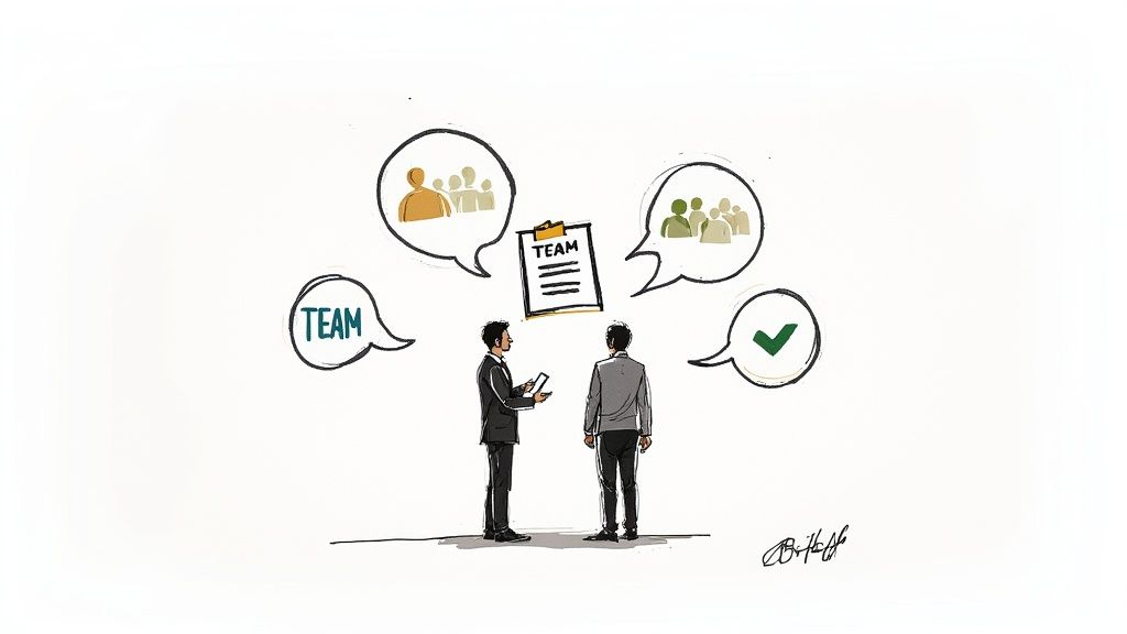 A team dashboard showing project health metrics and risk indicators.