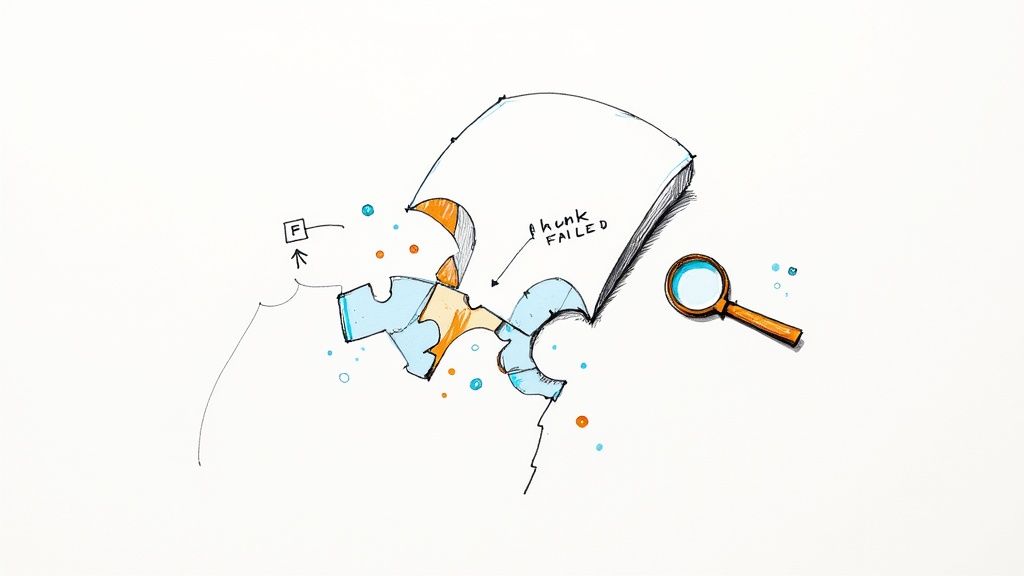 A person looking at a computer screen with an error message