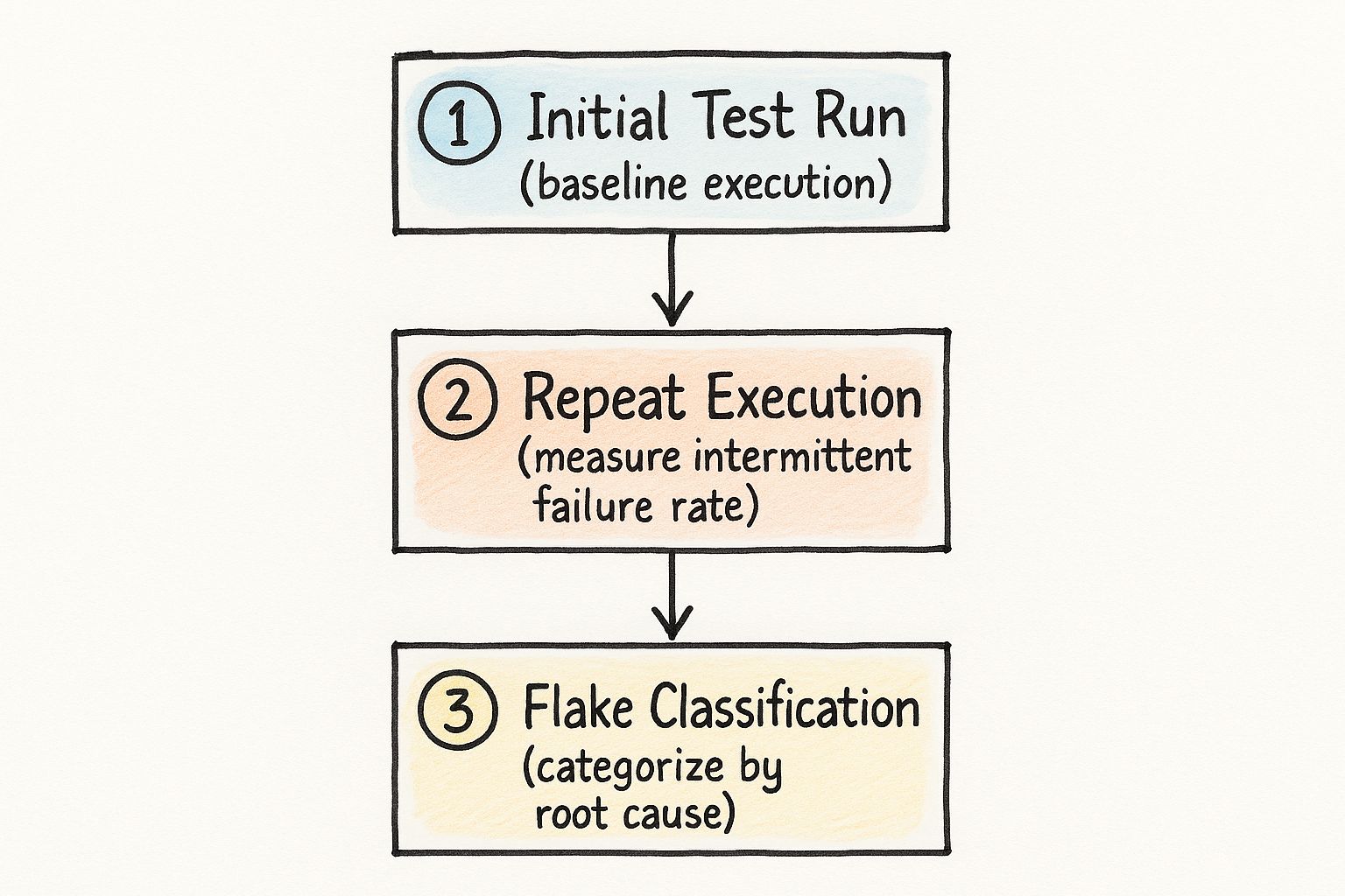 Infographic about flaky test detection