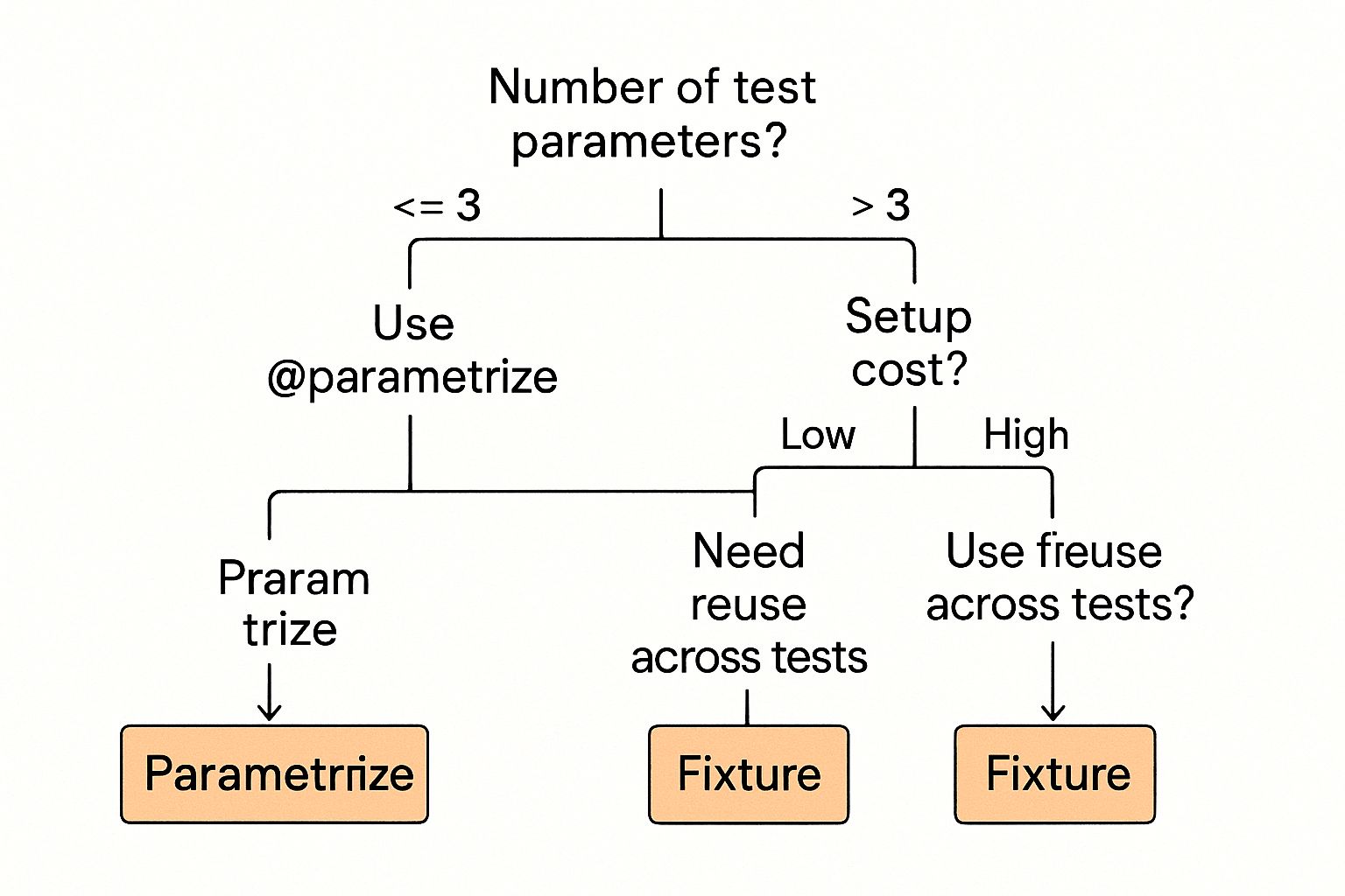 Decision Tree for Pytest Parametrization