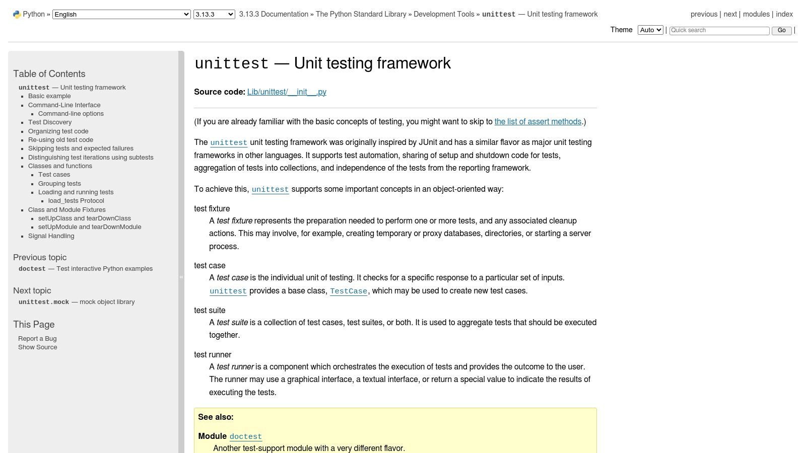 unittest