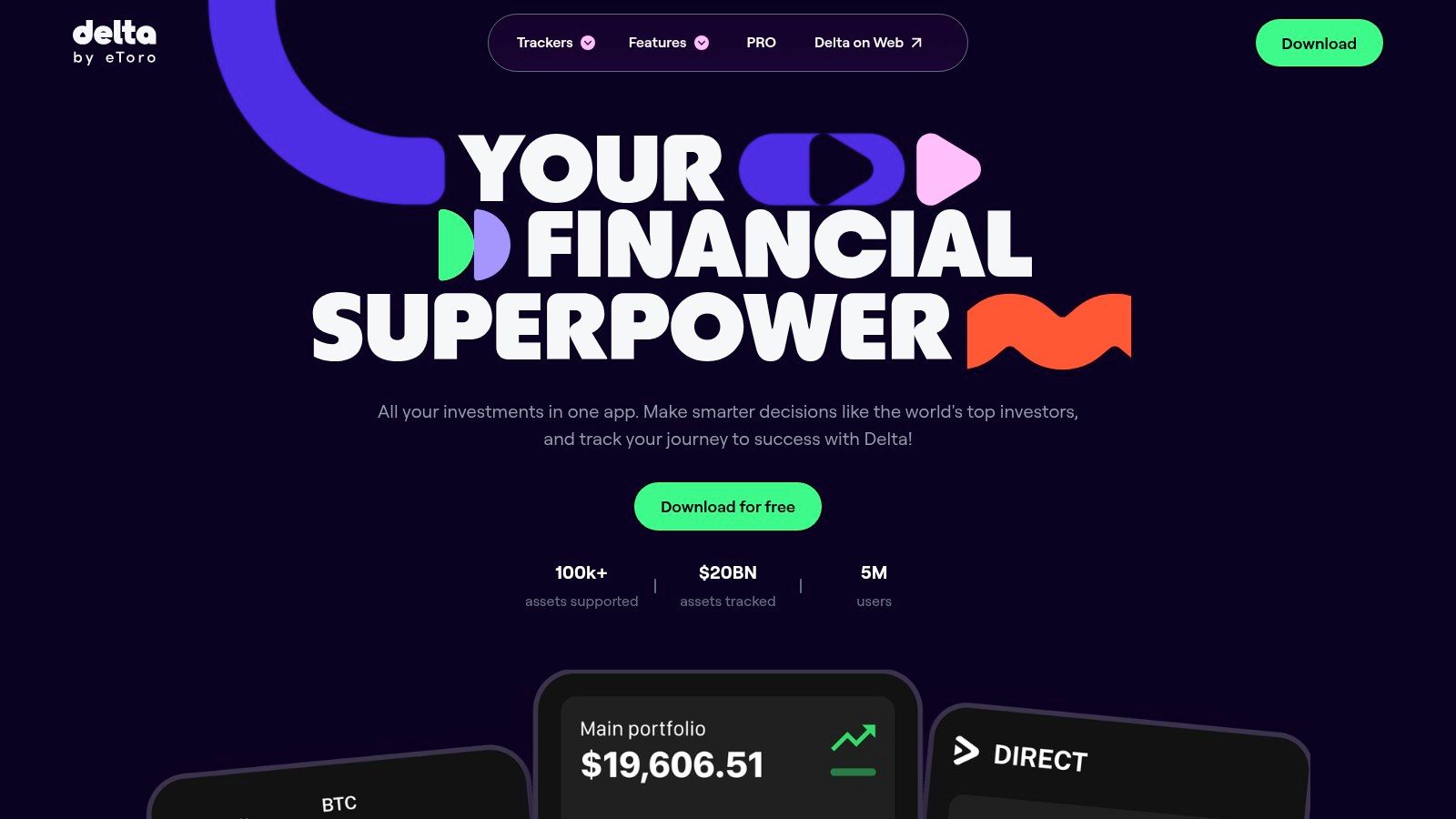Delta Investment Tracker (Delta.app)