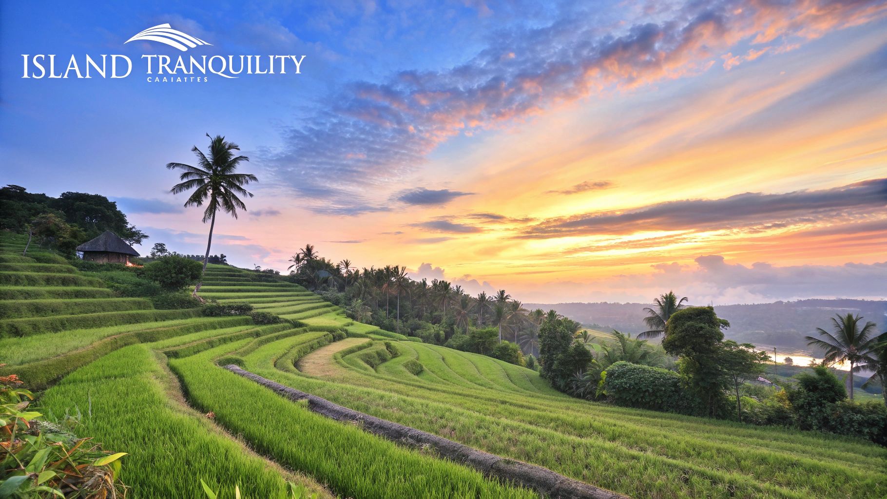 Lush green rice terraces in Bali, Indonesia
