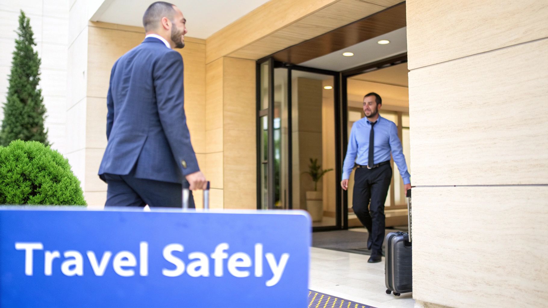 A woman confidently walking through a historic European street.