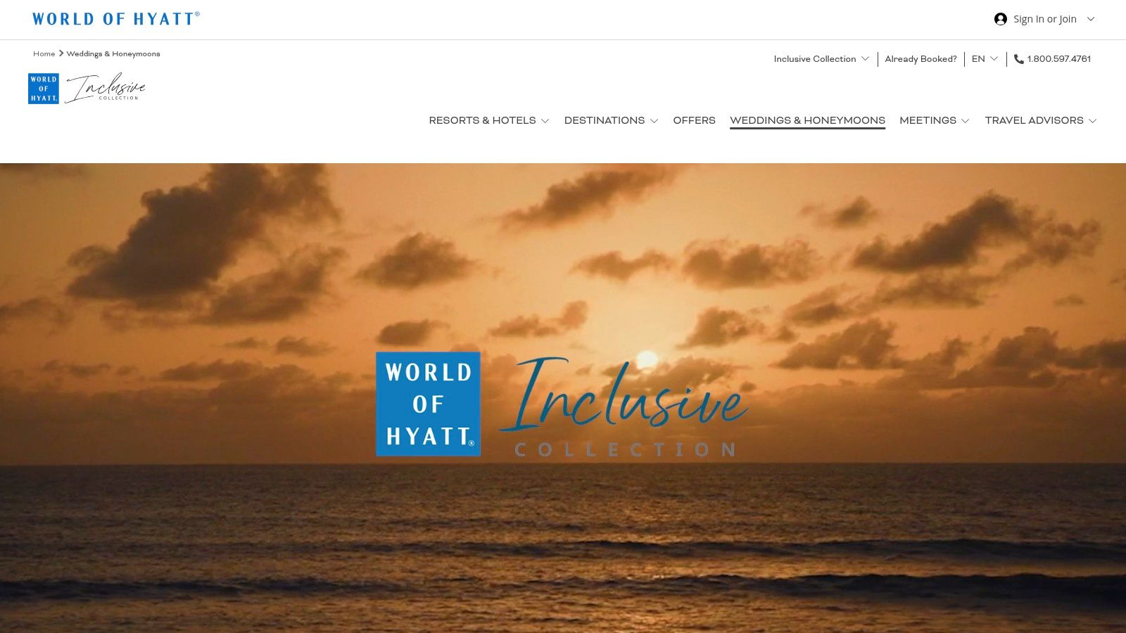 A beautiful ocean sunset view from a resort in the Inclusive Collection by Hyatt.