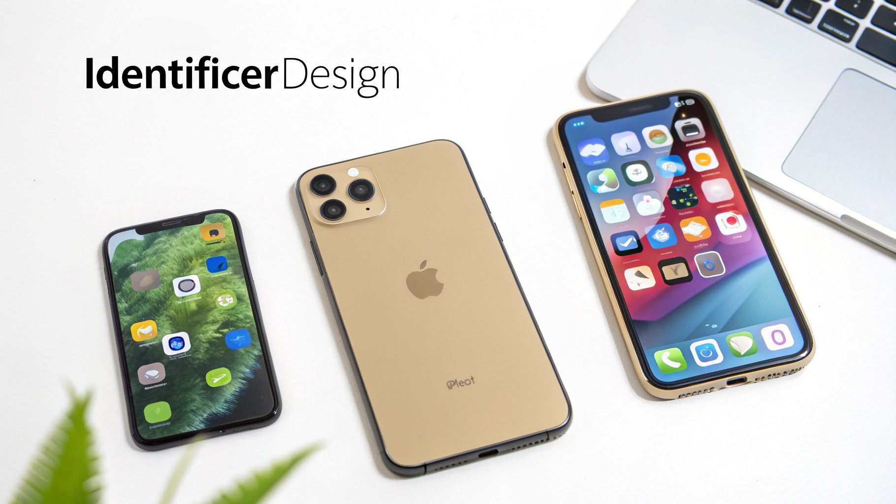 Flere iPhones vist fra bagsiden, der fremhæver forskellene i kameraer og design.