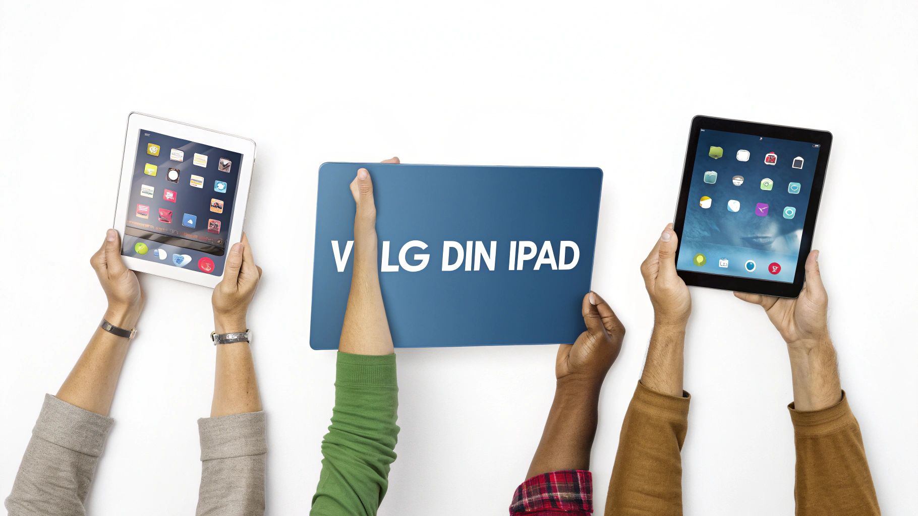 En kreativ person der tegner på en iPad med en stylus