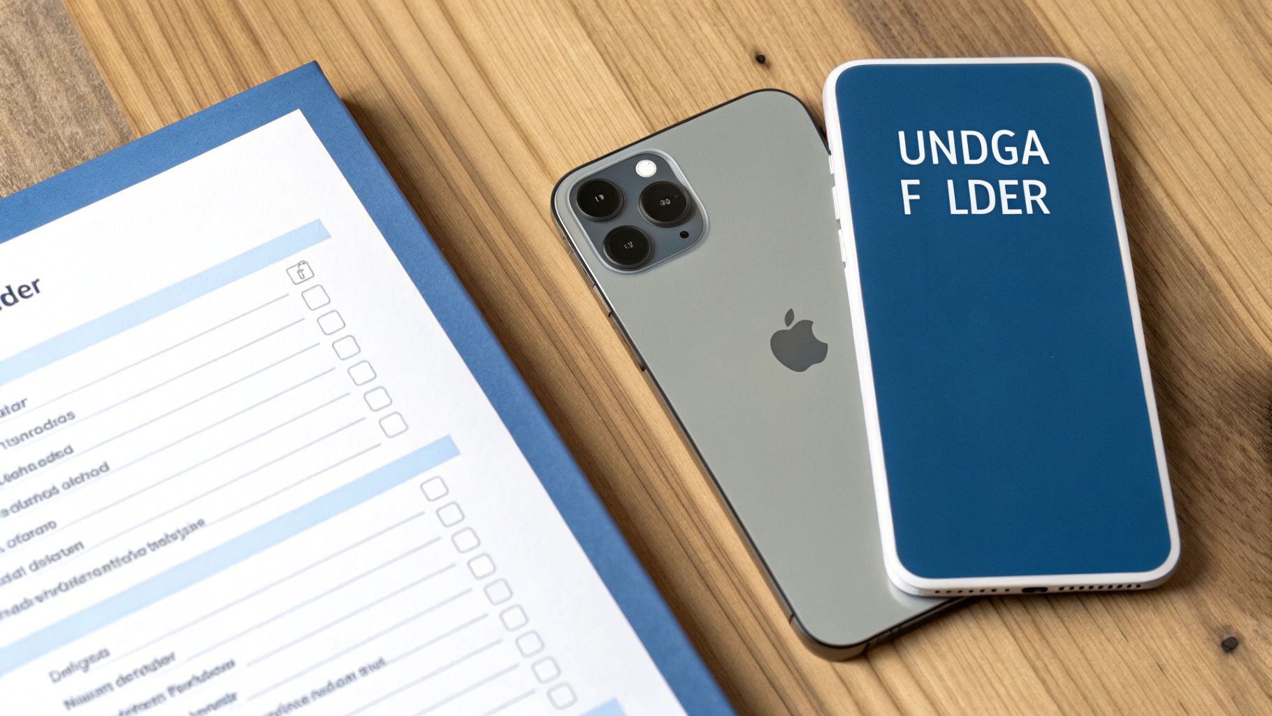 En person inspicerer en brugt iPhone 13 mini for ridser