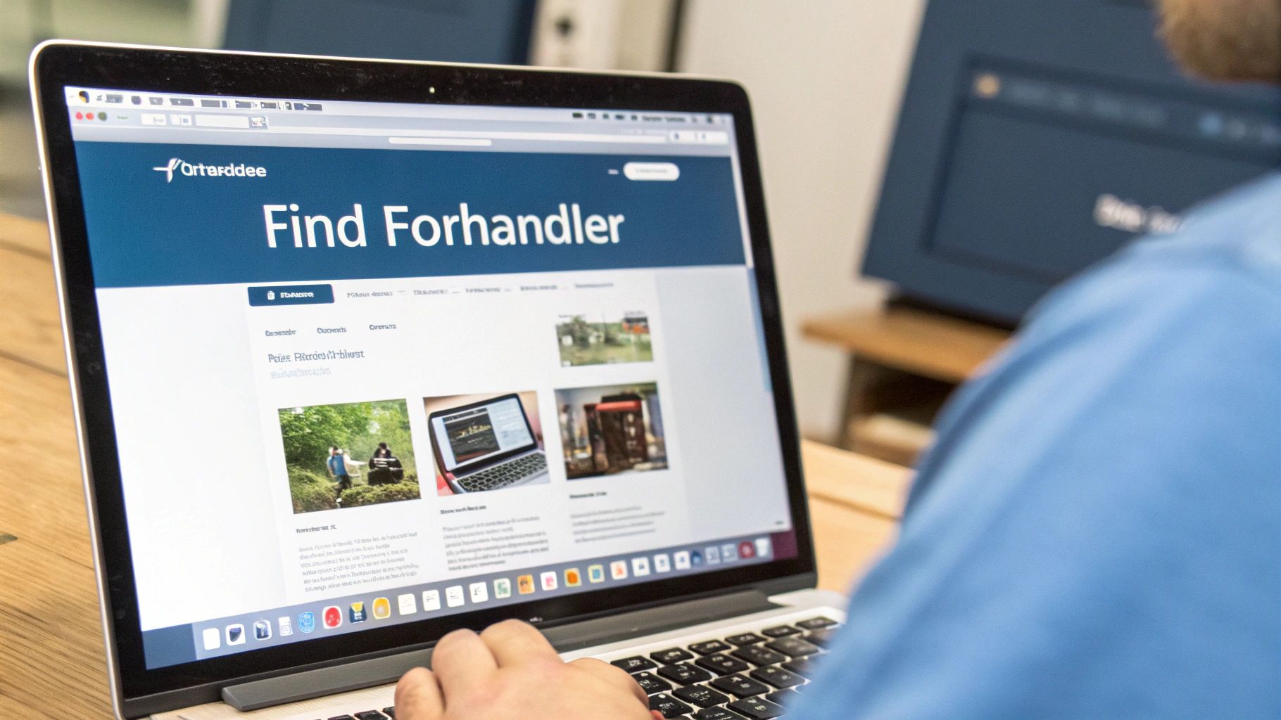 En person inspicerer en Mac Pro i en butik for brugt elektronik