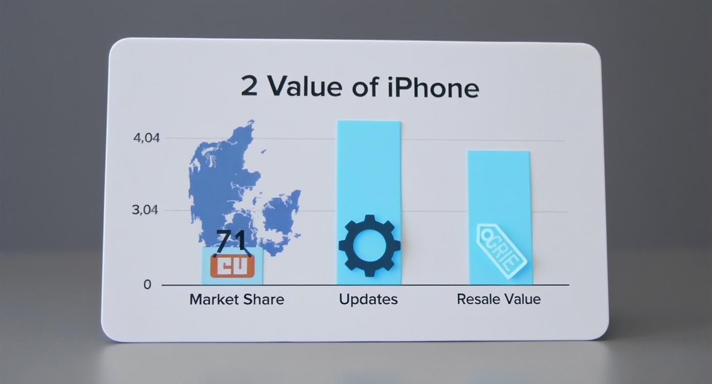 Infographic about bedste iphone til prisen