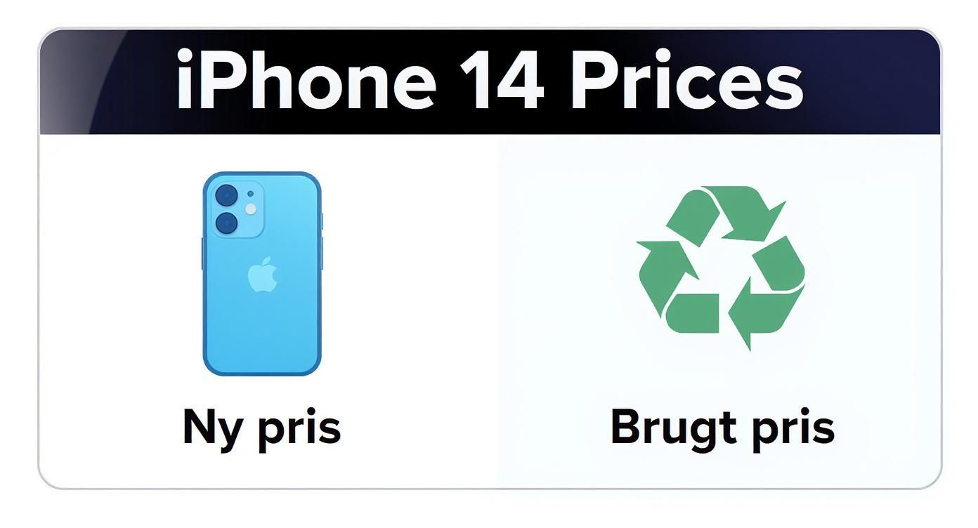 Infographic about iphone 14 pris