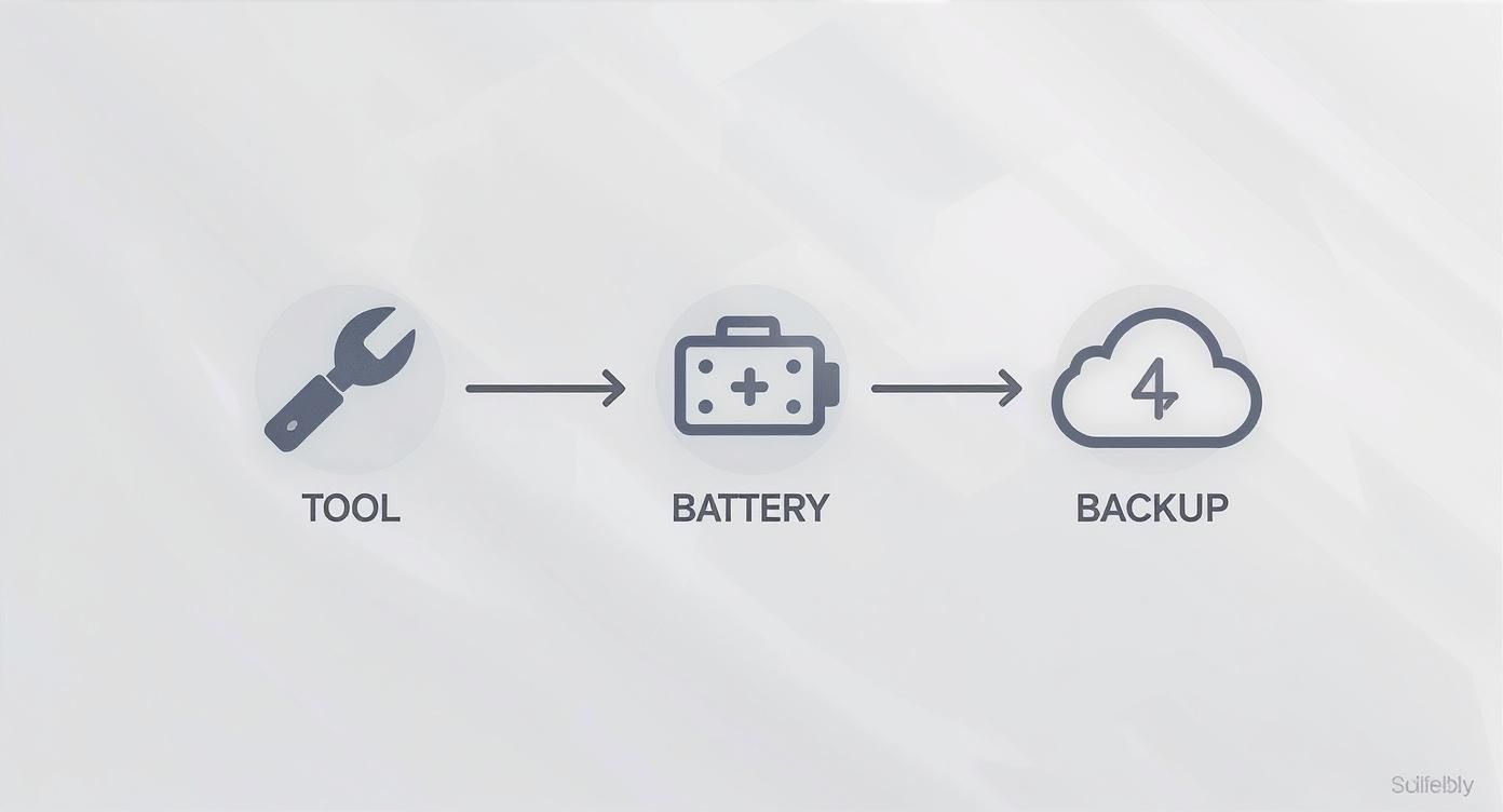 Infographic about skift iphone batteri