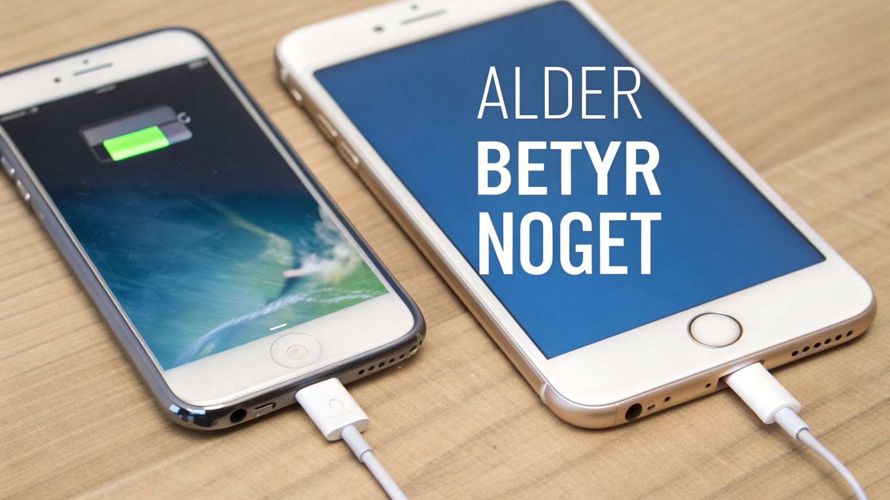 En person, der holder en ældre iPhone og overvejer at opgradere til en nyere model.