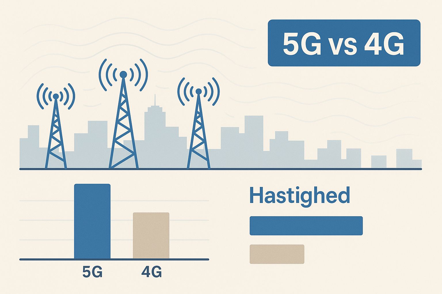 Infographic about hvad er forskellen på 4g og 5g