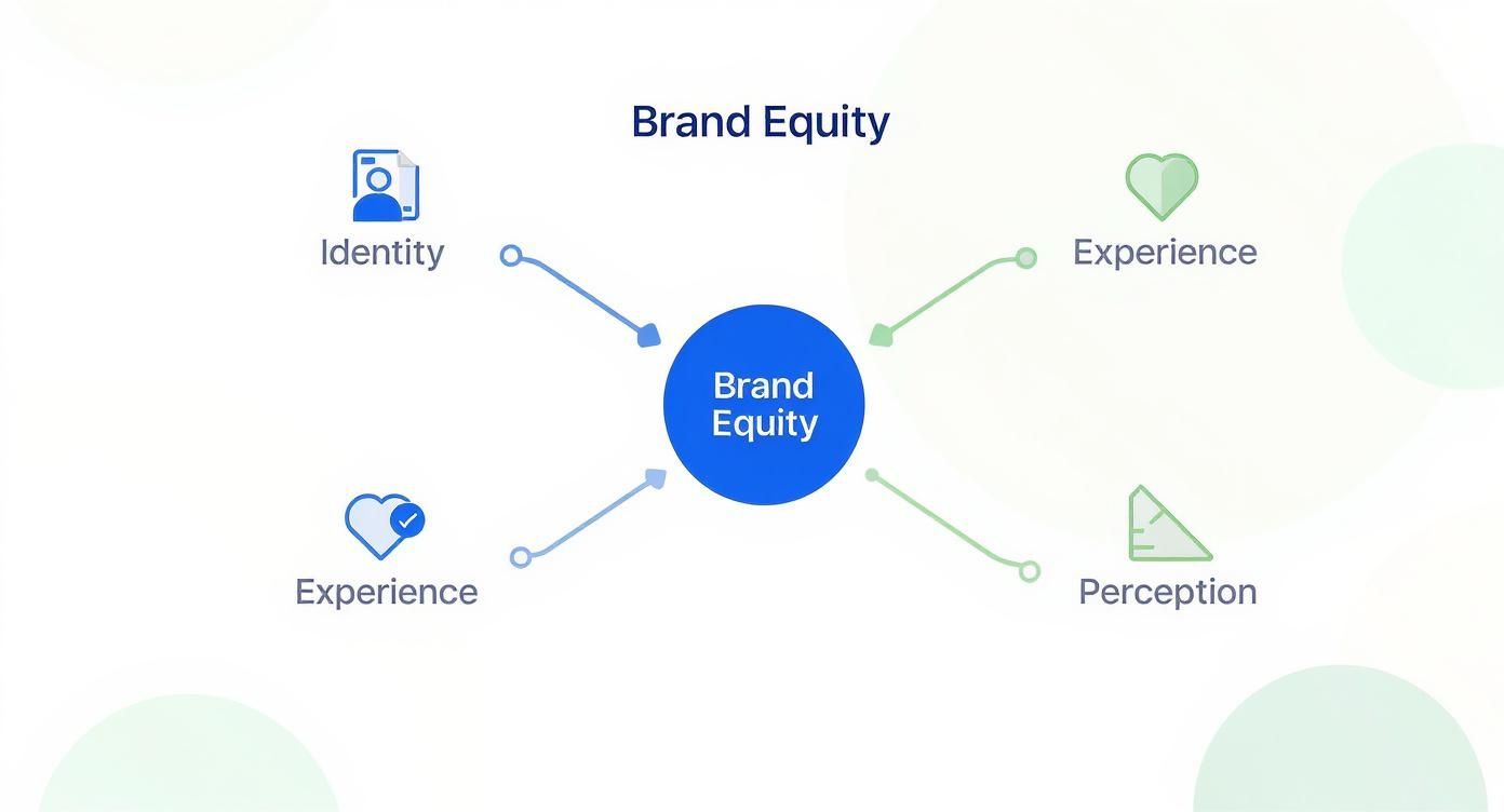 Infographic about how to build brand equity