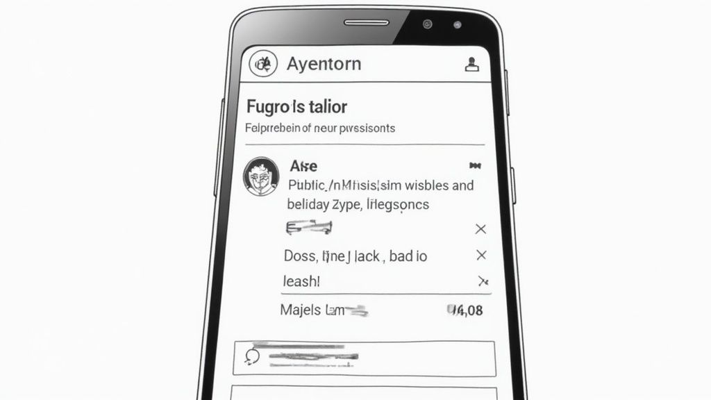 Infographic with social media ad examples and data points