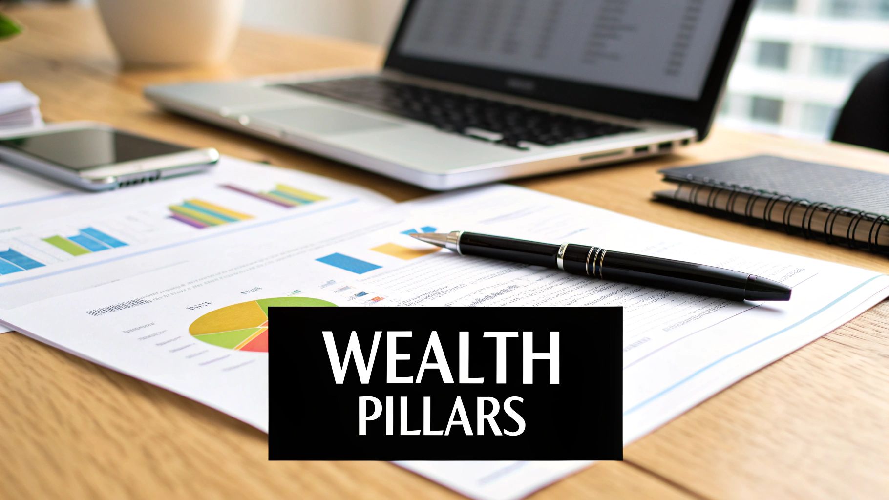 Two people sitting at a desk, reviewing a document together with a laptop open.