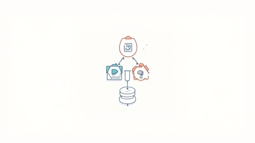 A color palette, font samples, and a logo design arranged neatly, symbolizing brand guidelines.