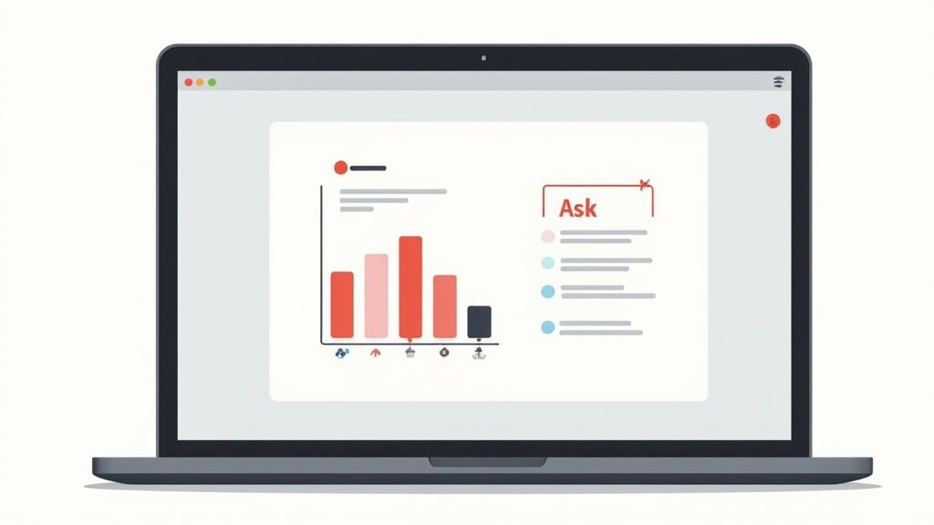 A person presenting a visually compelling slide deck to a group of engaged investors.