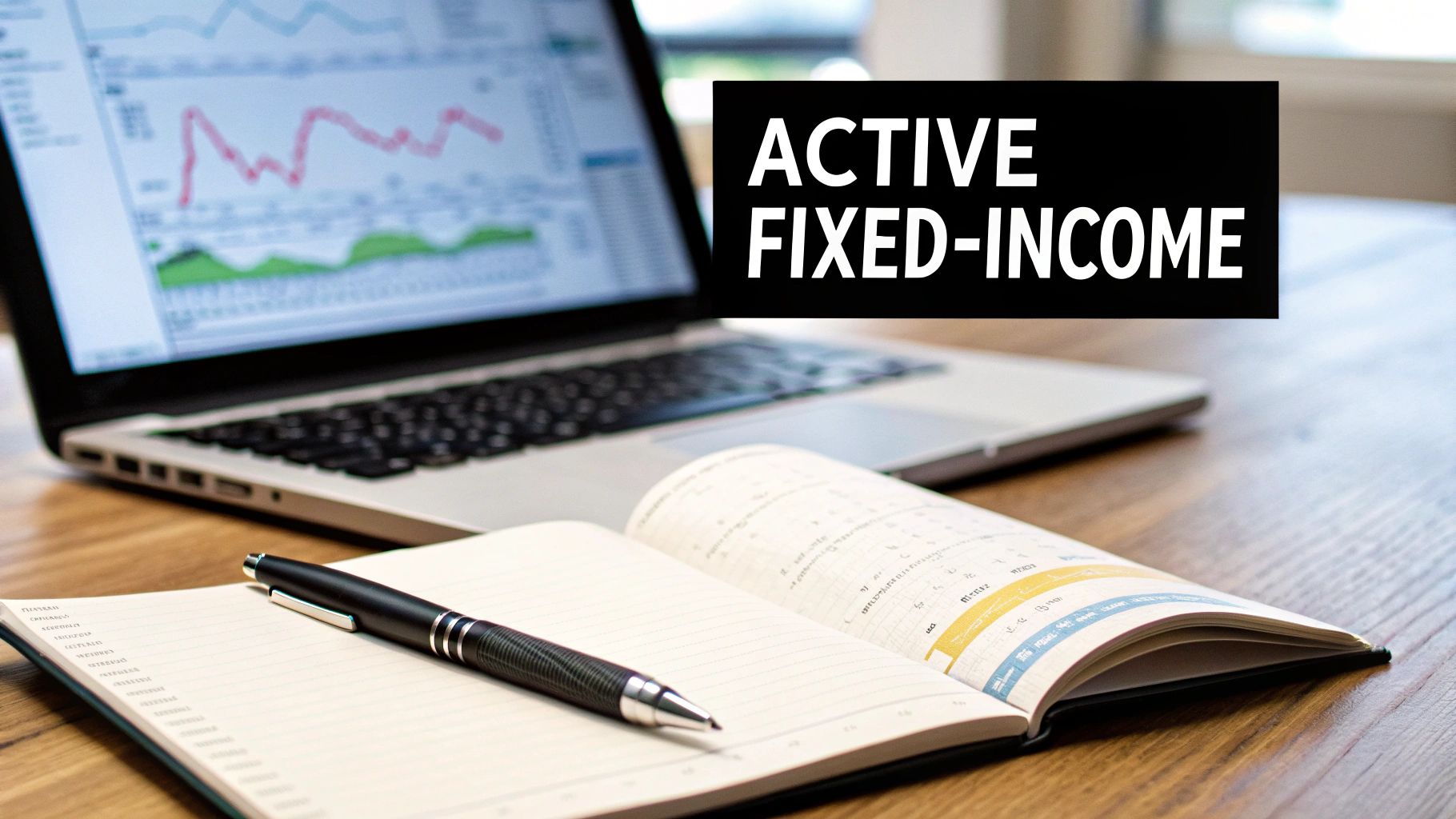 Financial chart showing various fixed-income management metrics and data points.