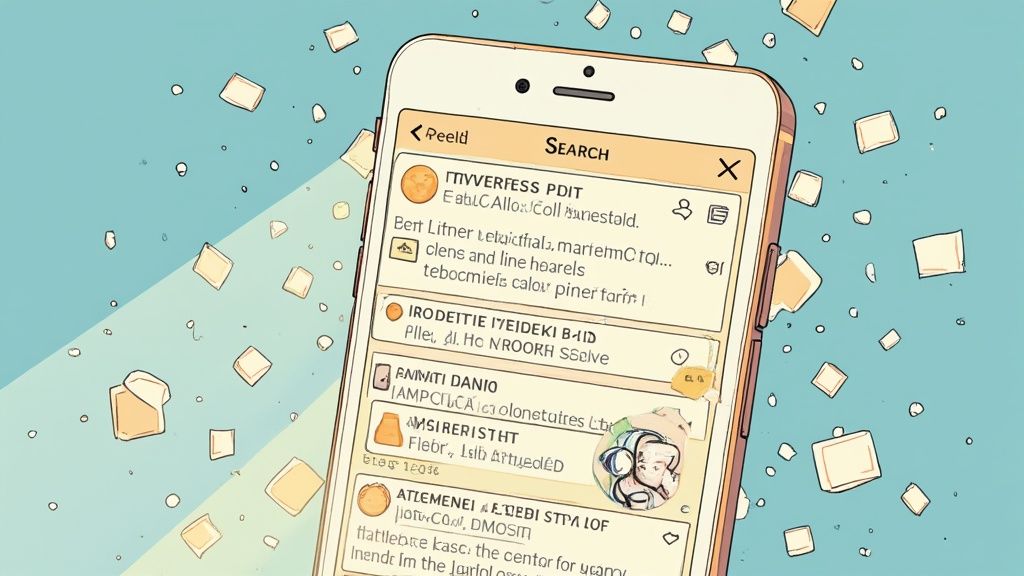 A split image showing a vintage newspaper ad on one side and a modern smartphone with social media on the other.