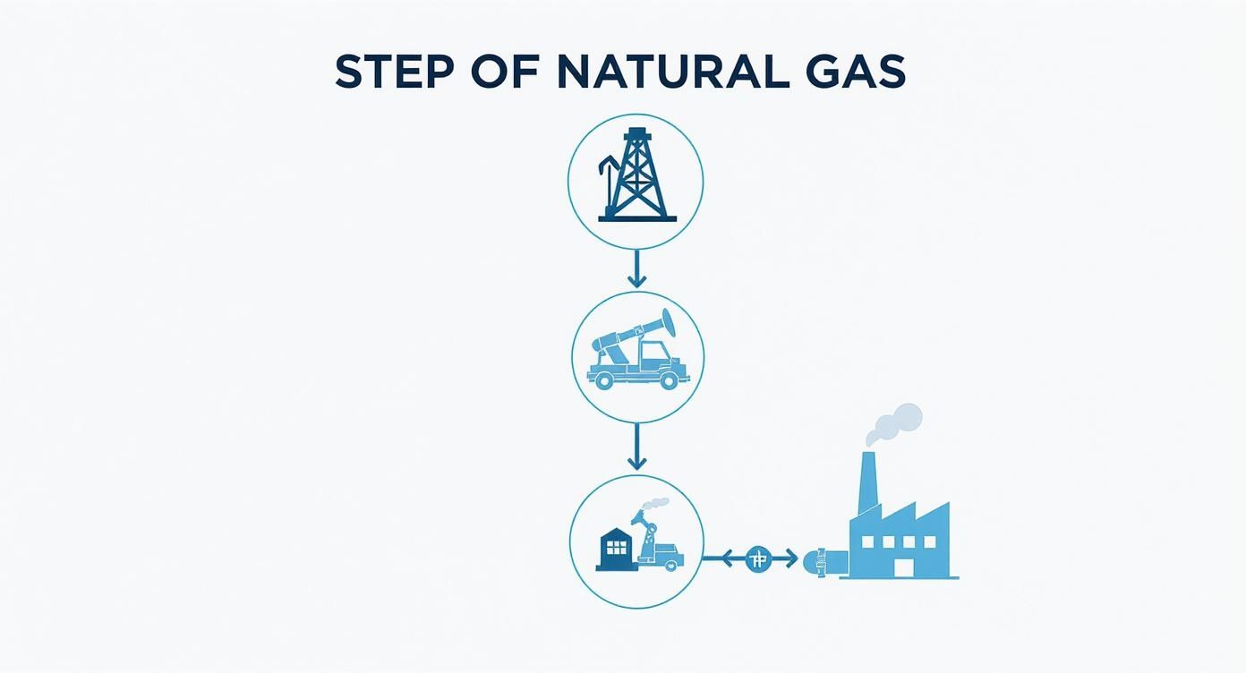 Infographic about natural gas transportation