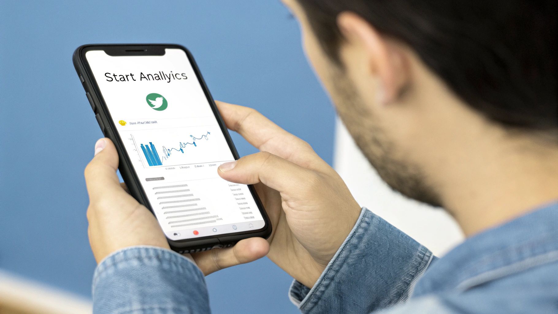 A computer screen displaying Twitter analytics data.