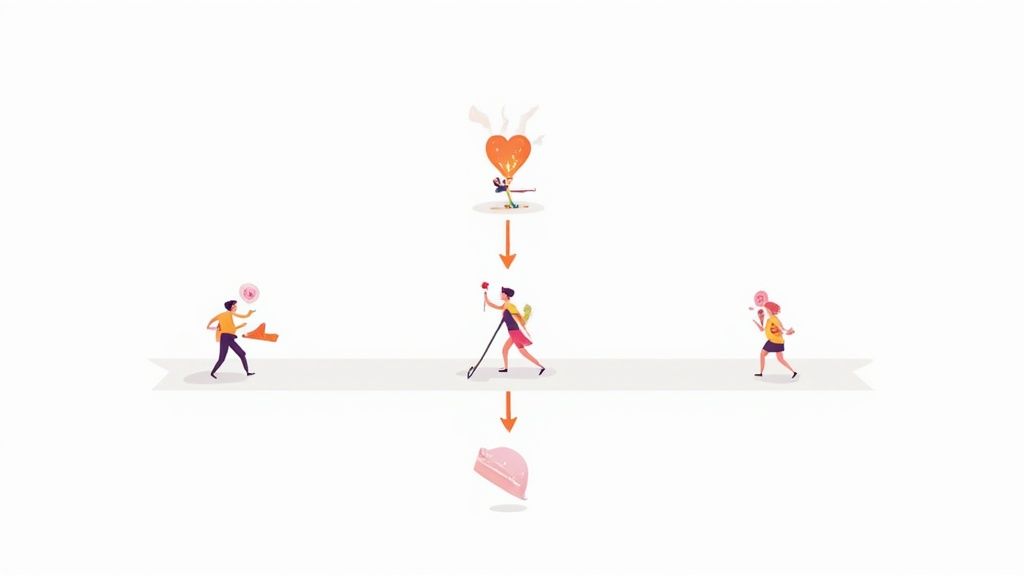 A person typing on a vintage typewriter, representing the craft of copywriting for business.