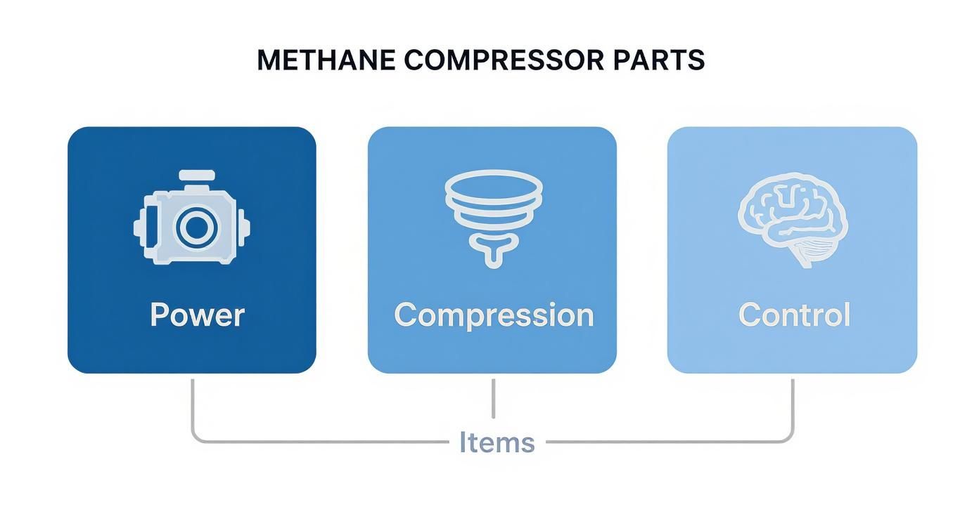 Infographic about methane gas compressor