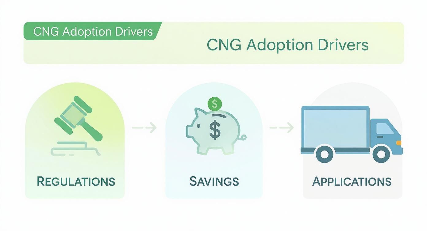 Infographic about cng fueling system