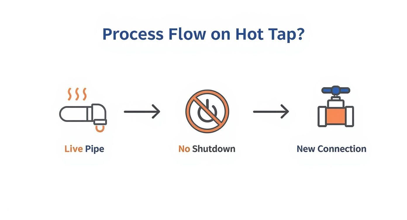 Infographic about gas line hot tap