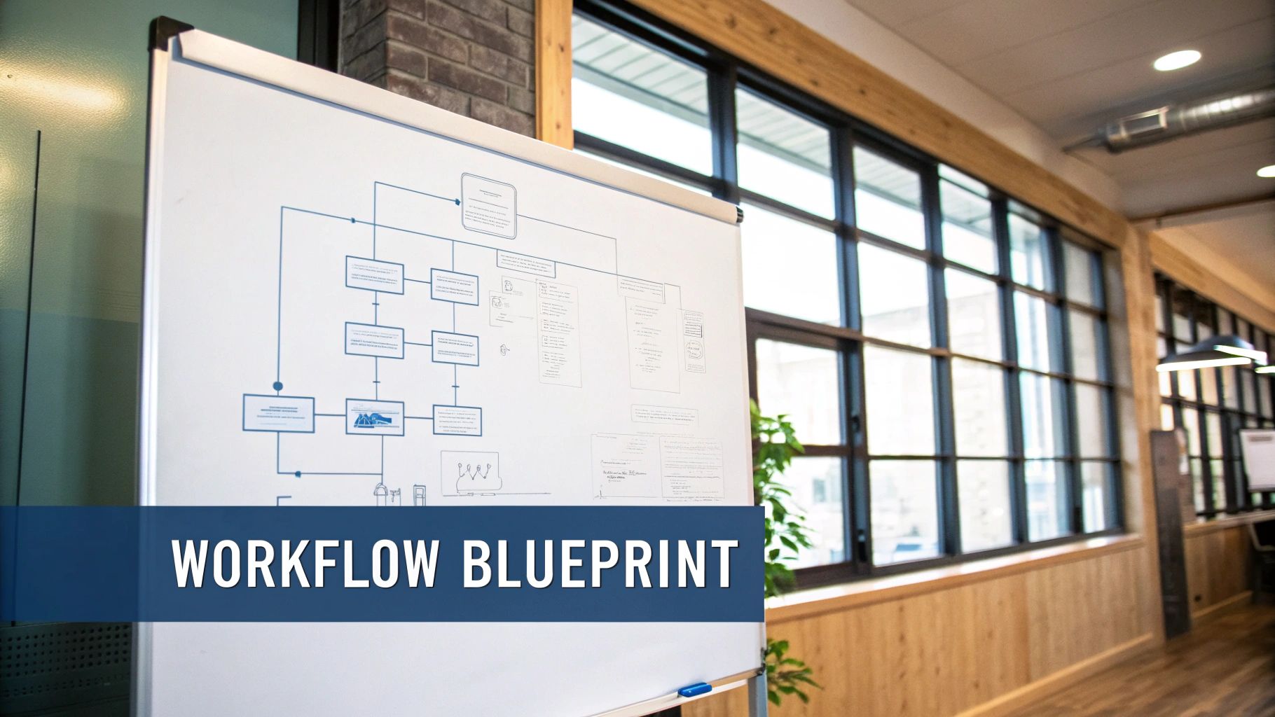 A flowchart showing triggers and actions, representing a marketing automation workflow.