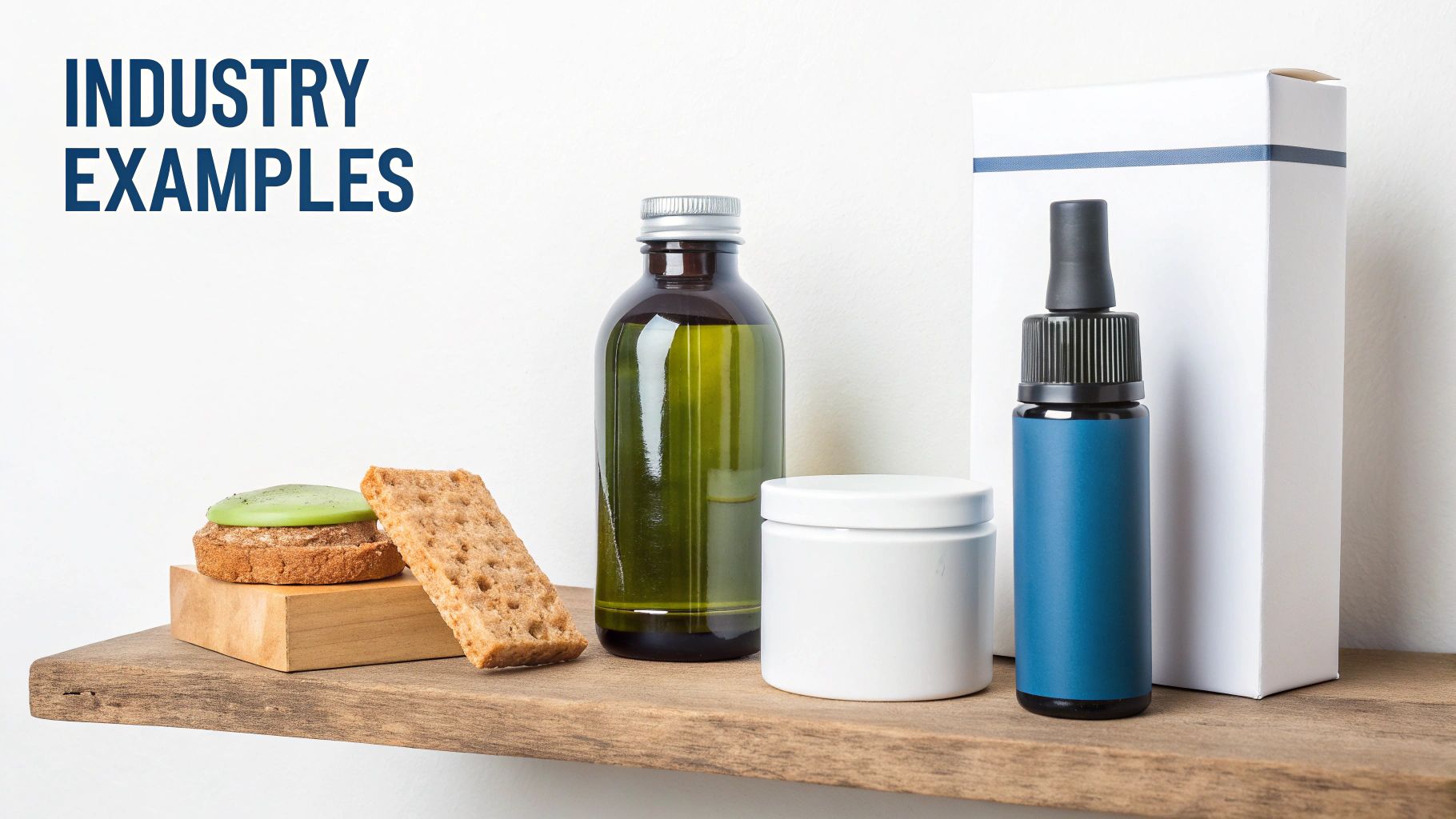 A woman applying a skincare product in a modern, clean setting