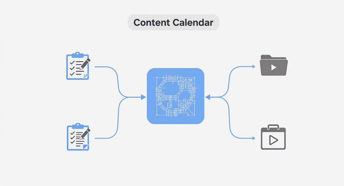 Infographic about what is a content calendar