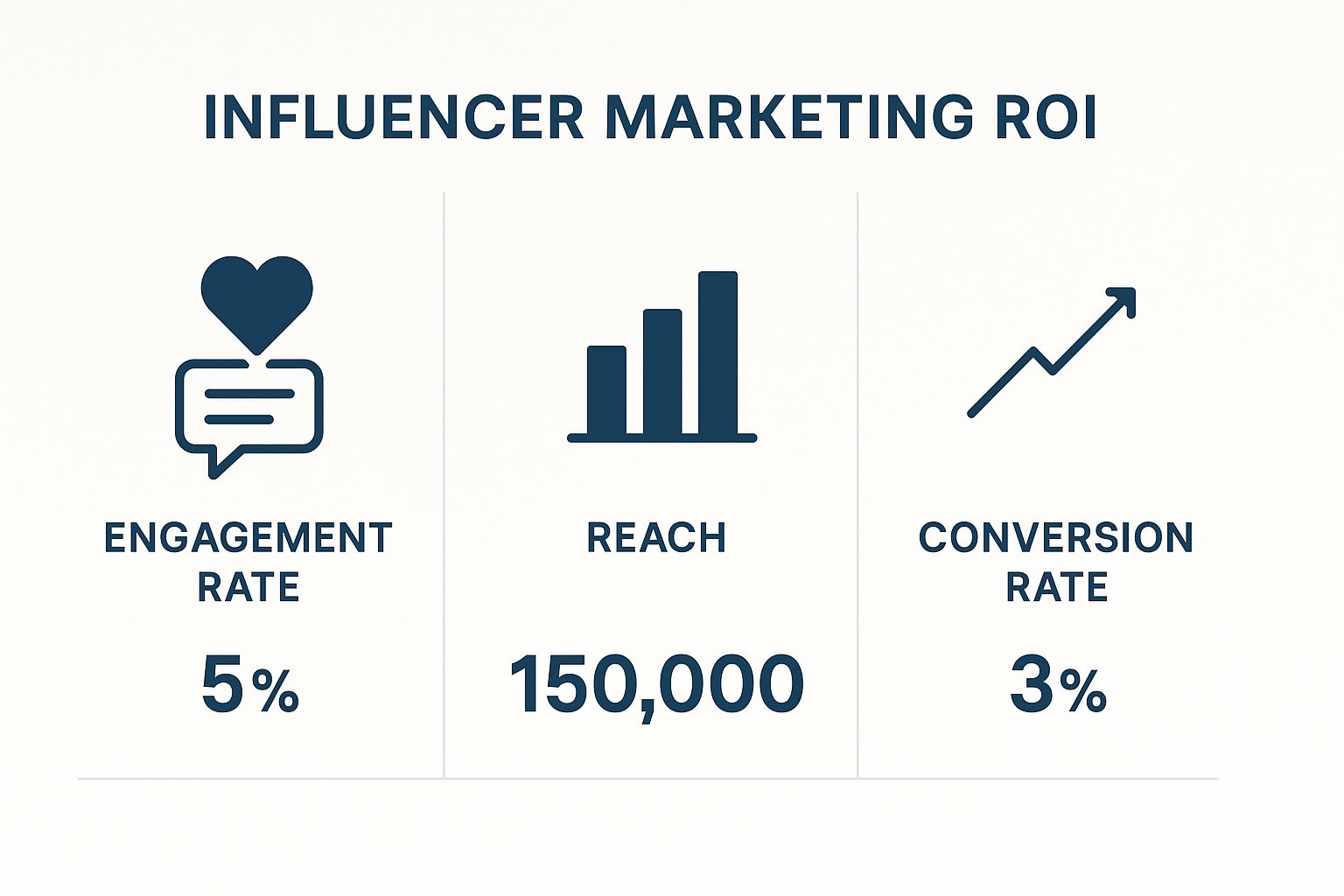 Infographic about how to measure influencer marketing roi