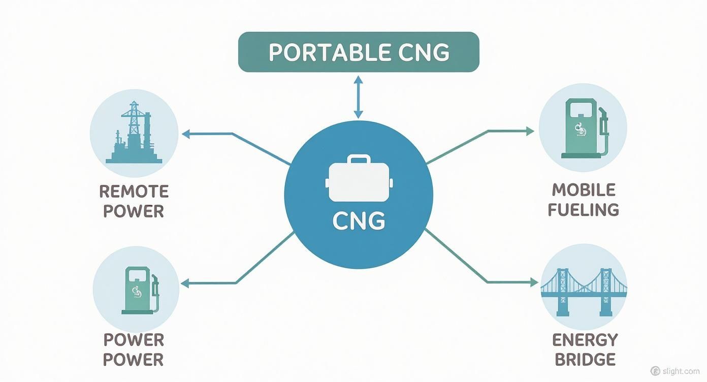 Infographic about portable cng tank