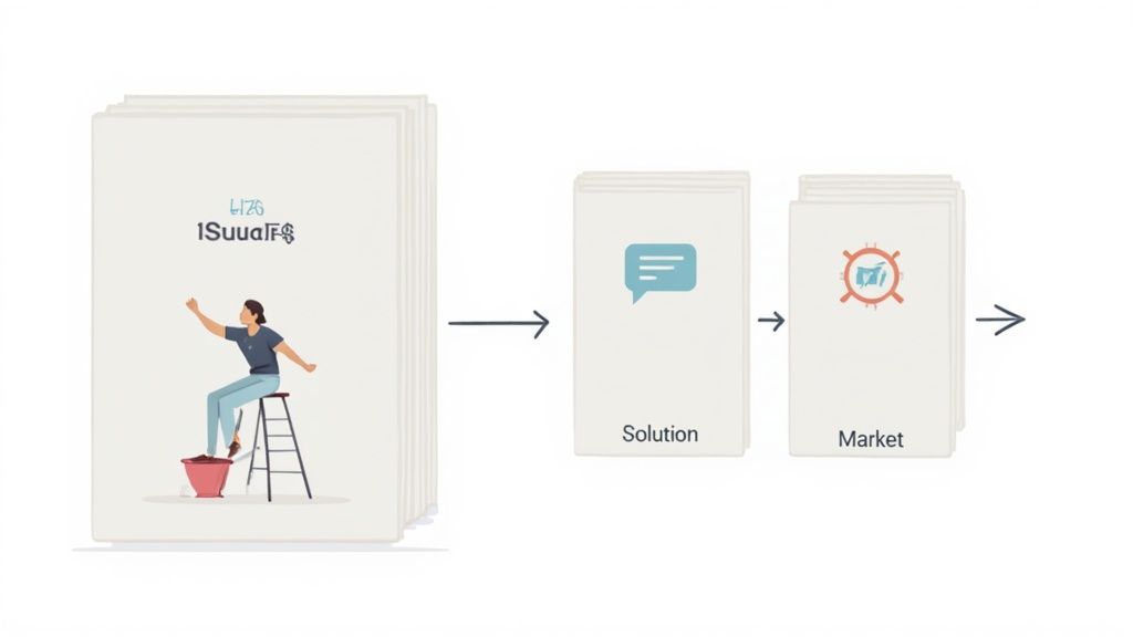 A person passionately presenting a story to an engaged audience, symbolizing a pitch narrative.