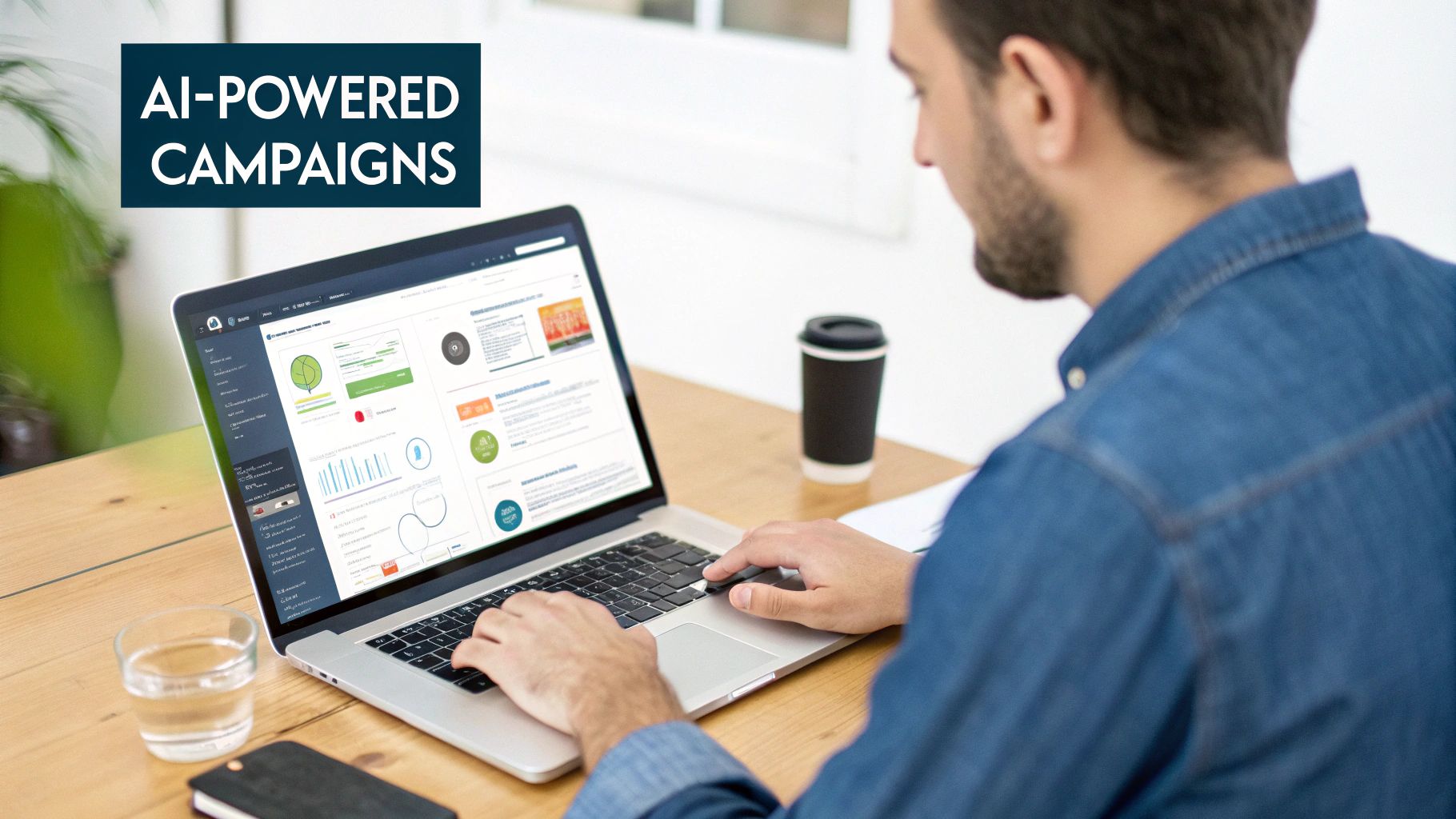 An abstract image showing interconnected data points and AI-driven insights