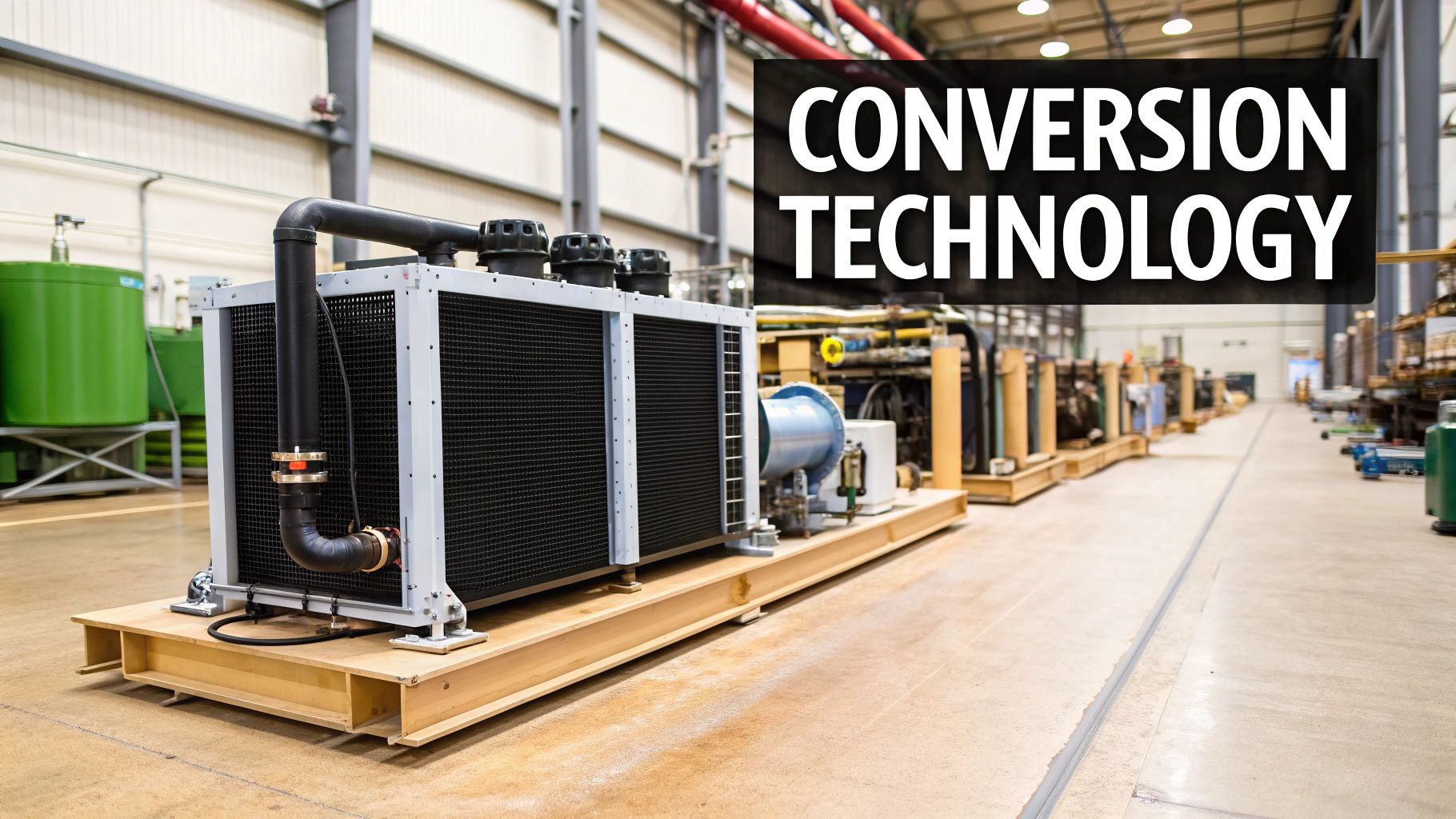 Diagram showing the key technologies in an LNG plant