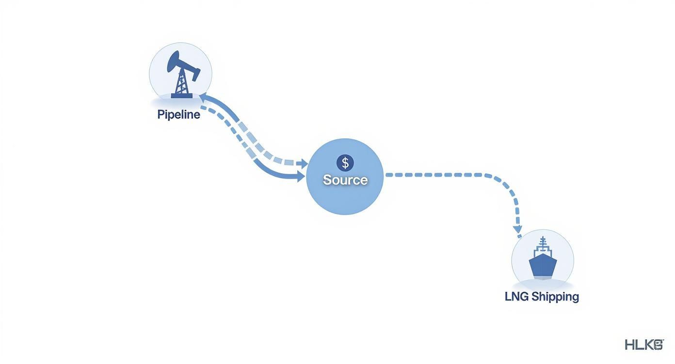 Infographic about natural gas transportation companies