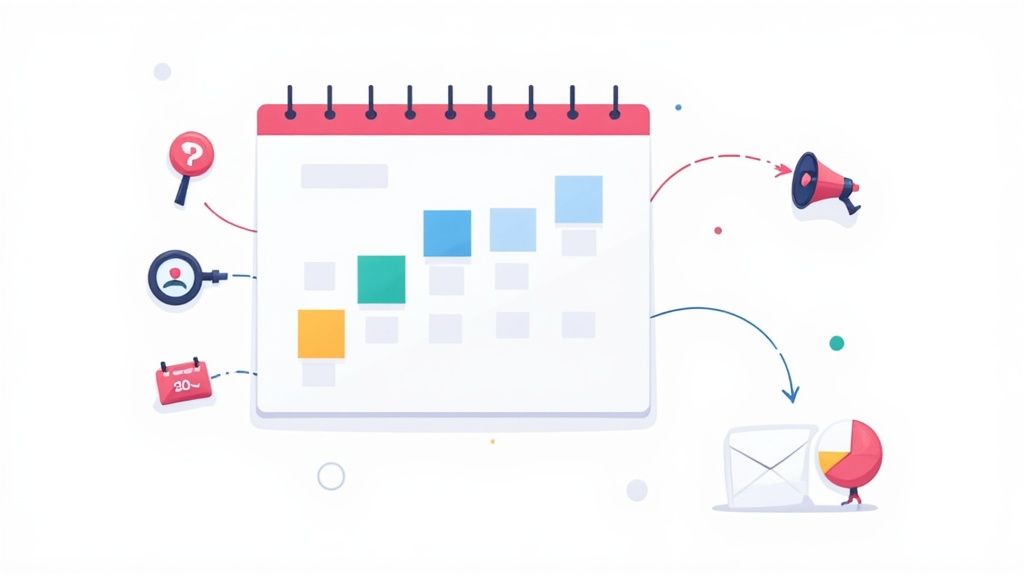 A dashboard showing various marketing performance charts and graphs.