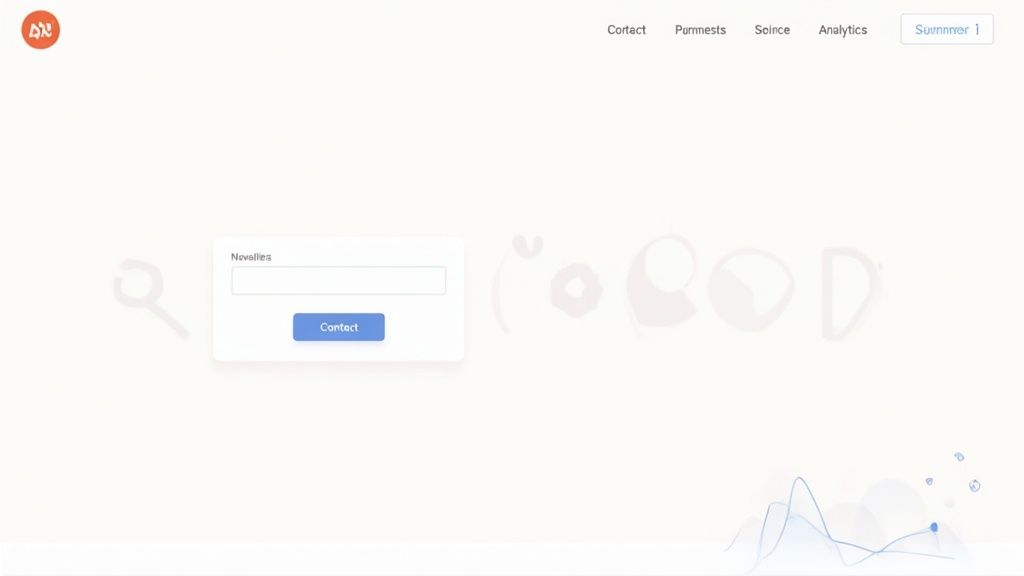 Newsletter subscription form with contact button and analytics graph on influencer website interface. Essential for effective websites for influencers.
