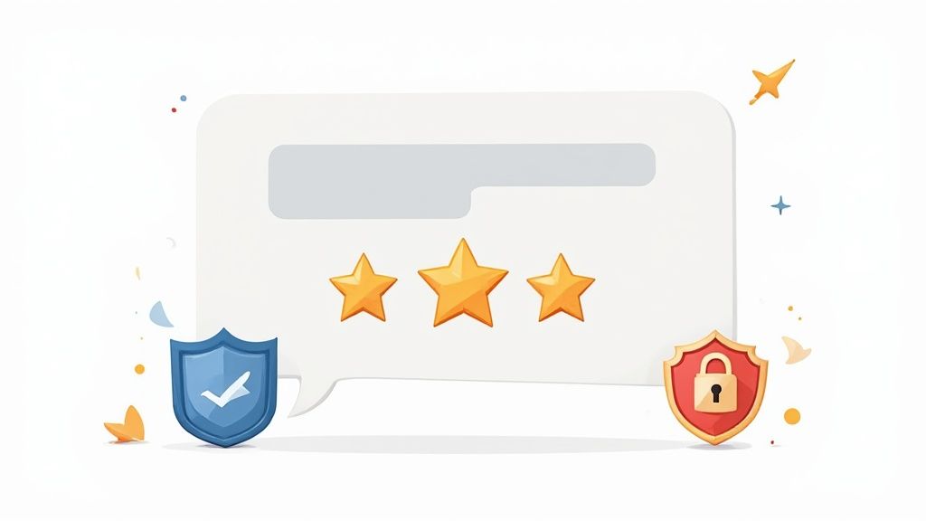 Image showing different types of social proof, like customer testimonials with photos, star ratings, and 'As Seen On' media logos.