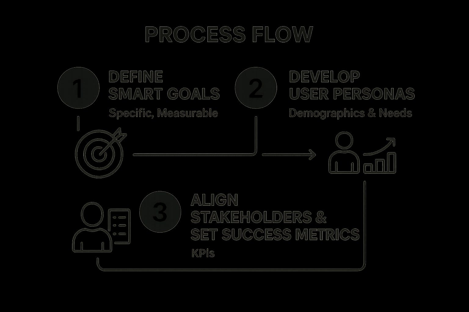 Infographic showing key data about Define Clear Website Goals and User Personas