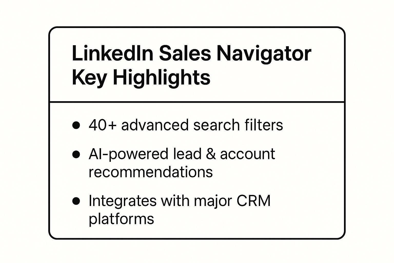 Infographic showing key data about LinkedIn Sales Navigator Prospecting