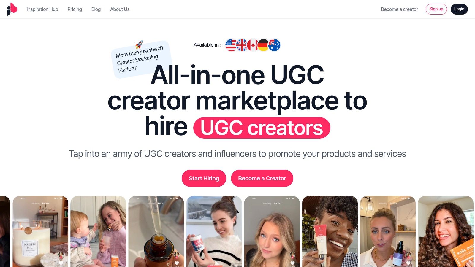 The JoinBrands platform dashboard for managing UGC campaigns