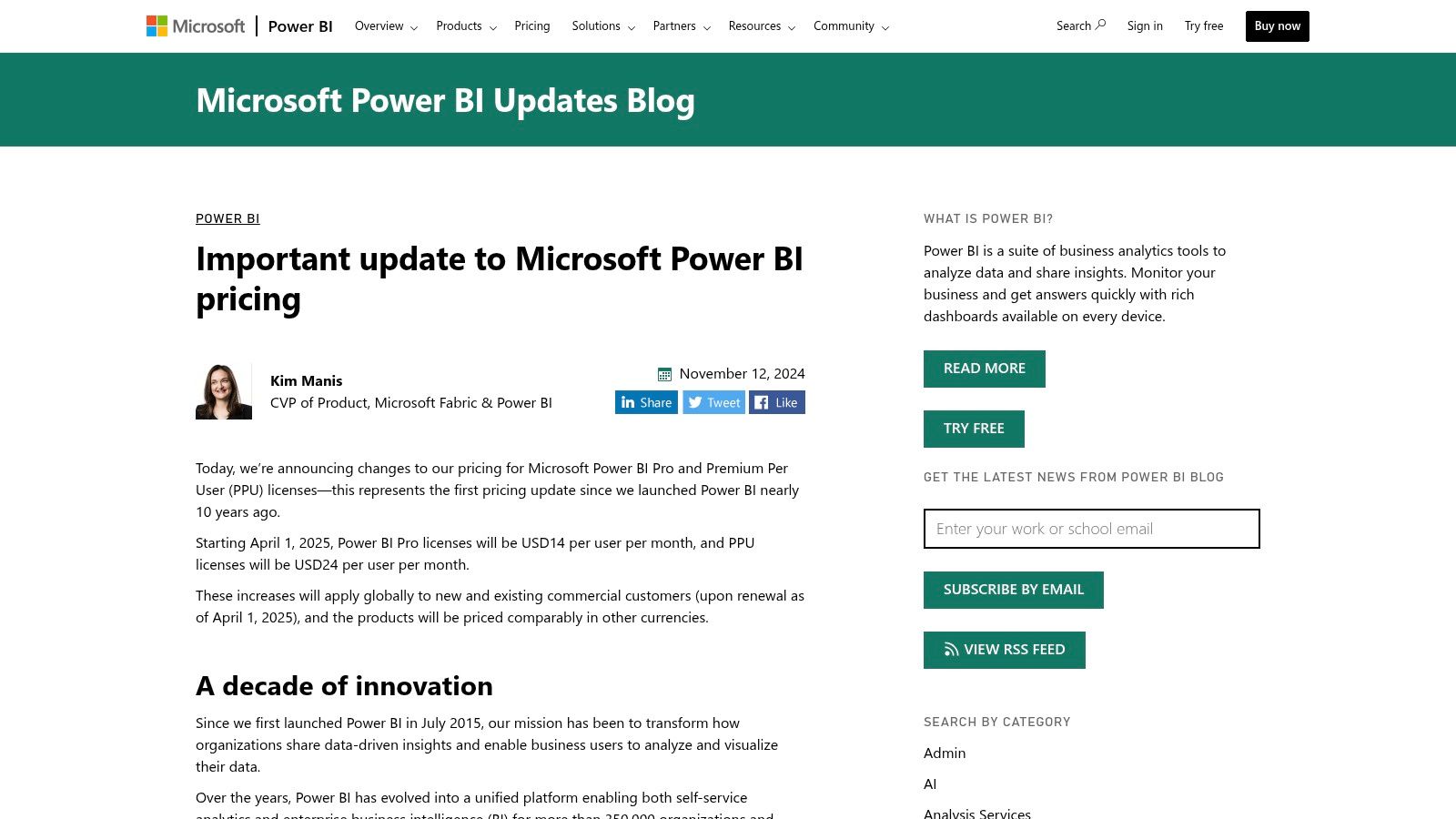 Microsoft Power BI