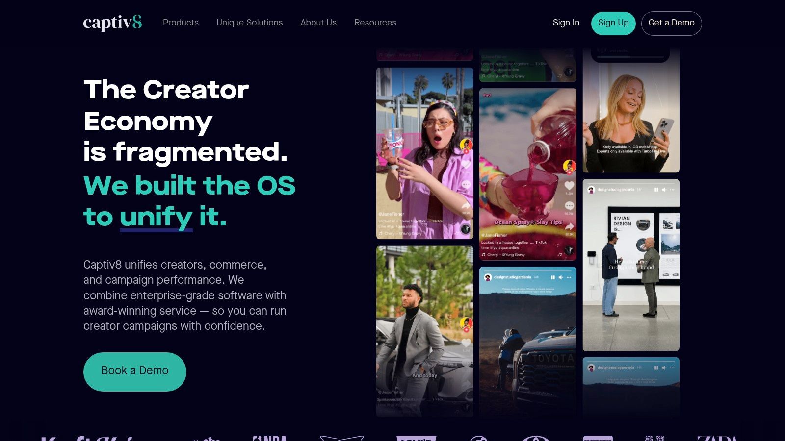 Captiv8's predictive insights and creator discovery dashboard