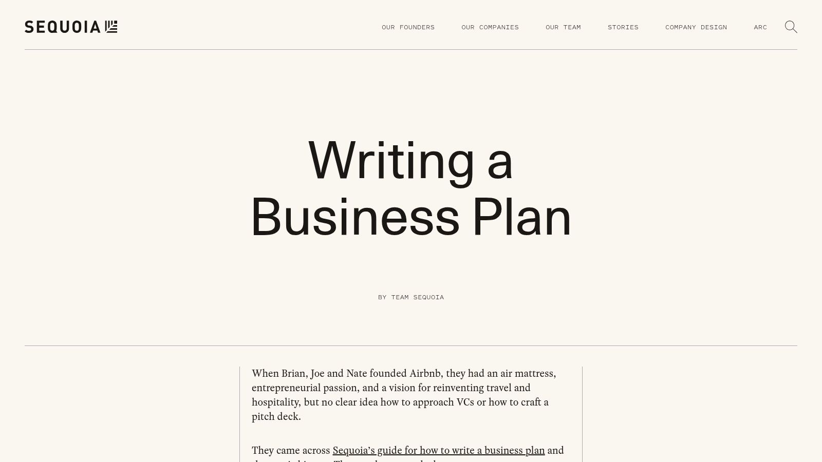 Sequoia Capital Pitch Deck Template