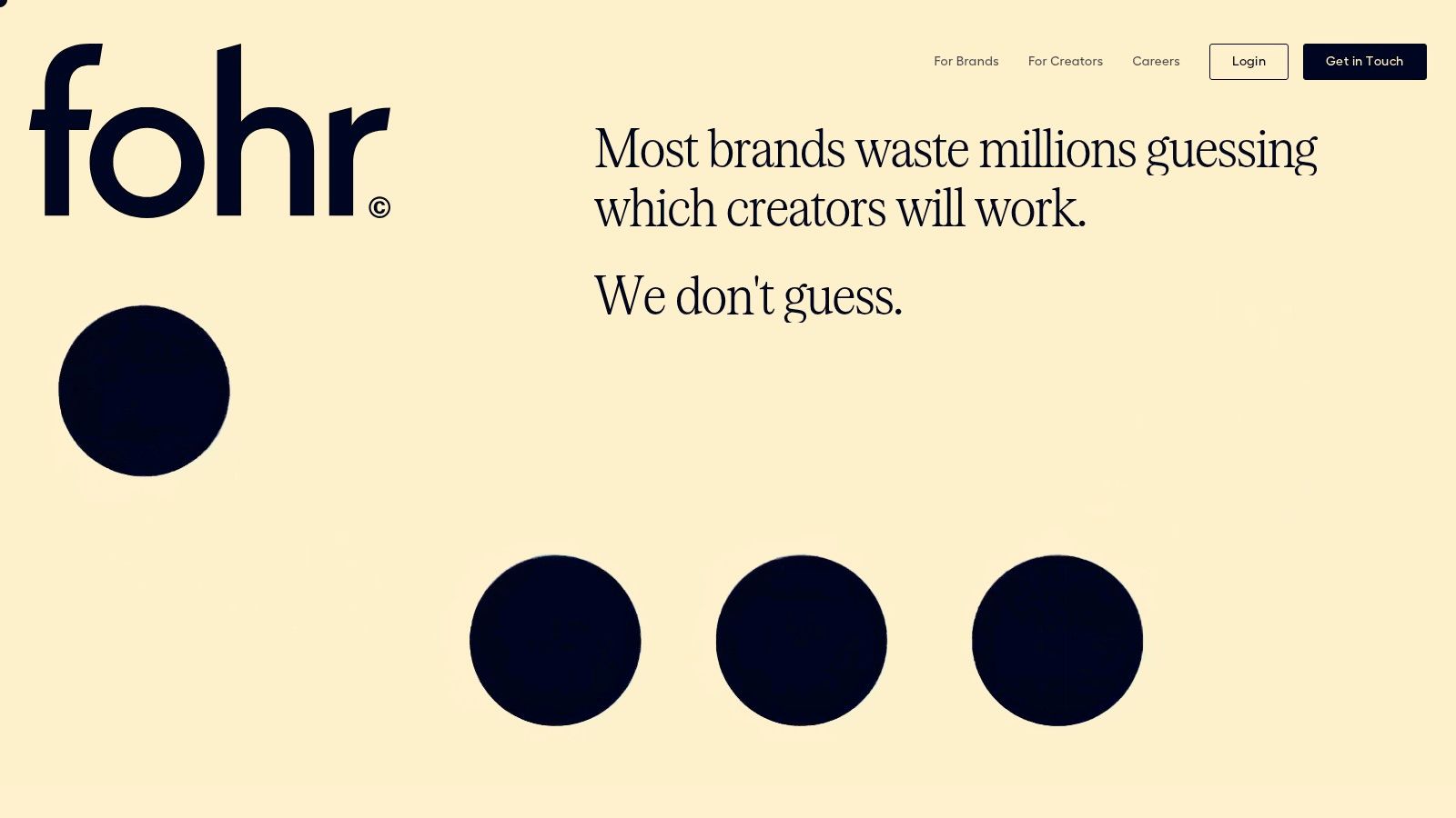 A screenshot of the Fohr influencer marketing platform, showing influencer profile analytics and data, illustrating its function as influencer software for fashion brands.